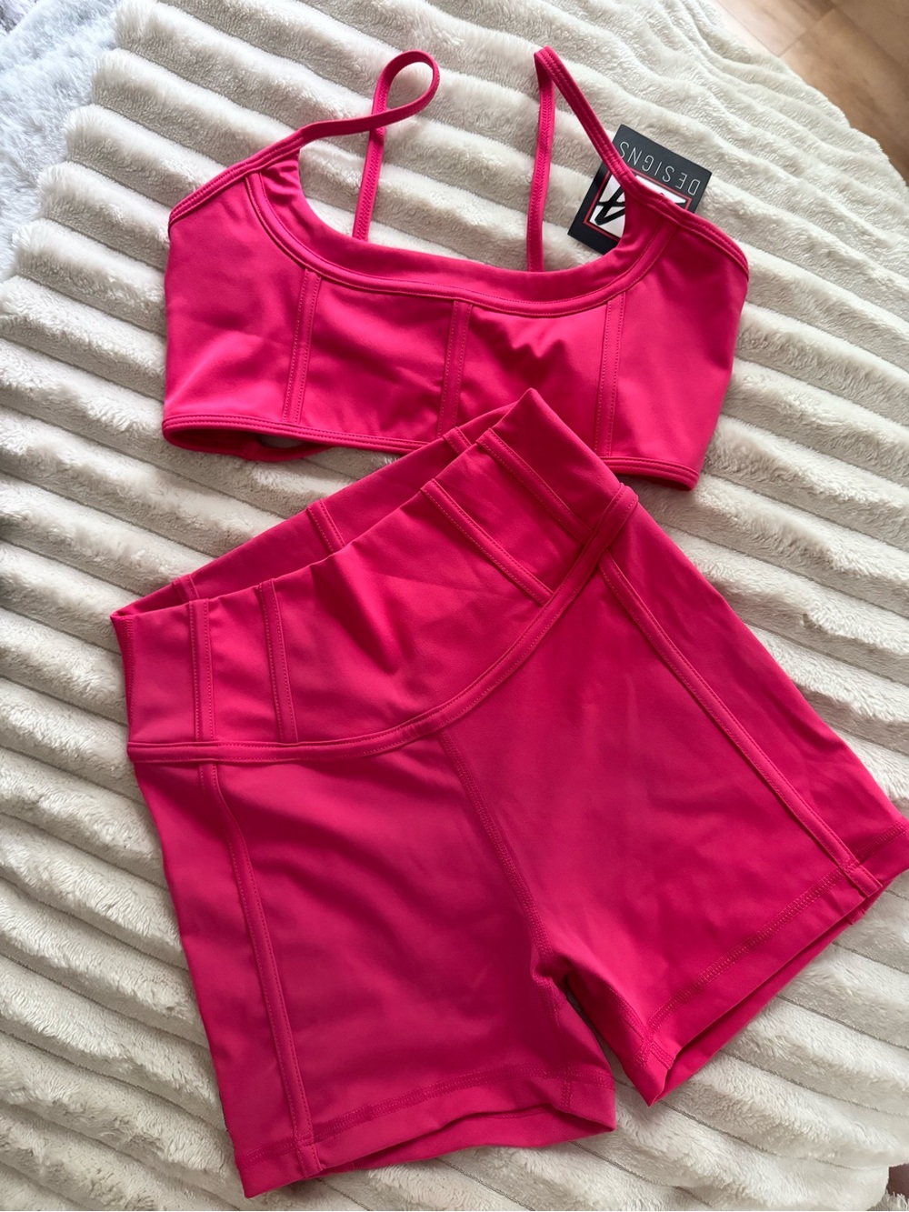 LA Designs Girls' Hot Pink Dancewear Set - Picture 2 of 5